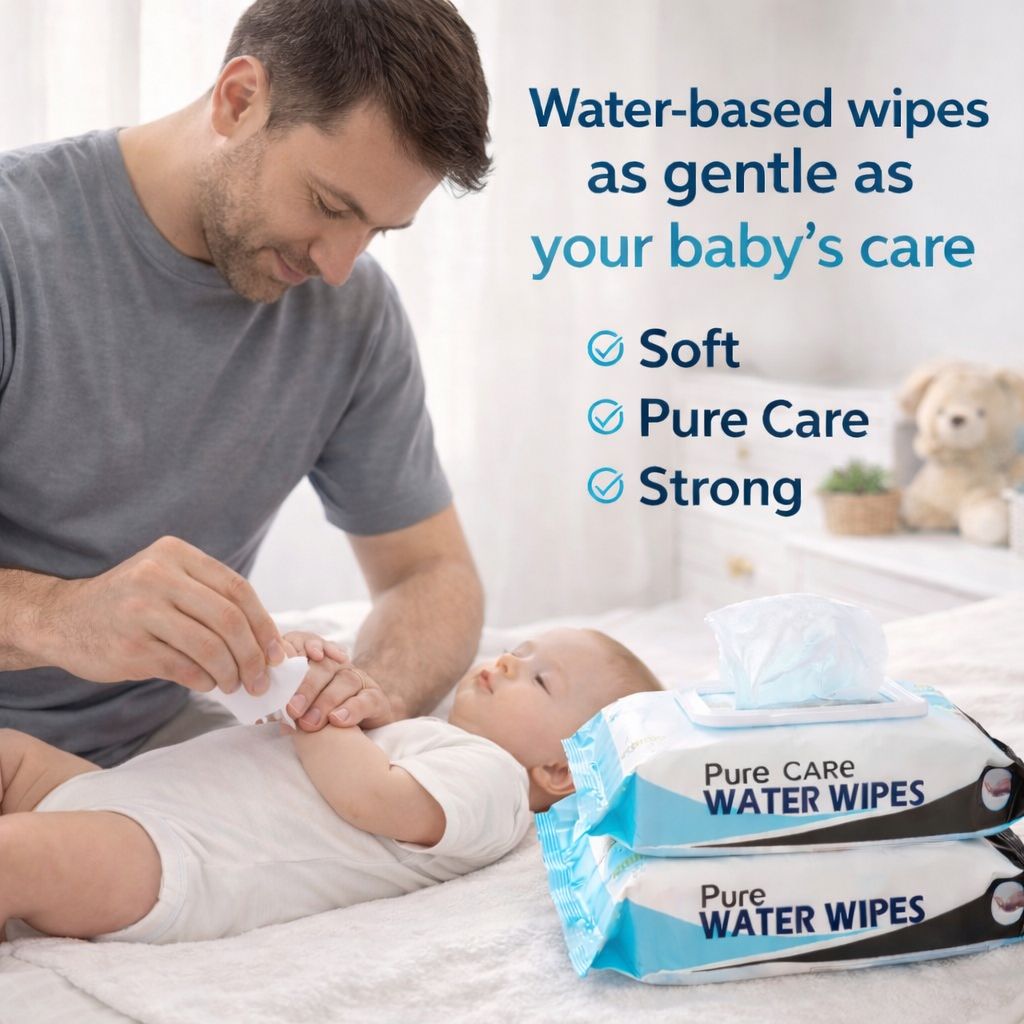 FFinz Baby Water Wipes – 99.9% Pure Water, Hypoallergenic, Fragrance-Free, Sensitive Baby Skin Wipes – Gentle & Soft. 12 Pack, 960 Wipes