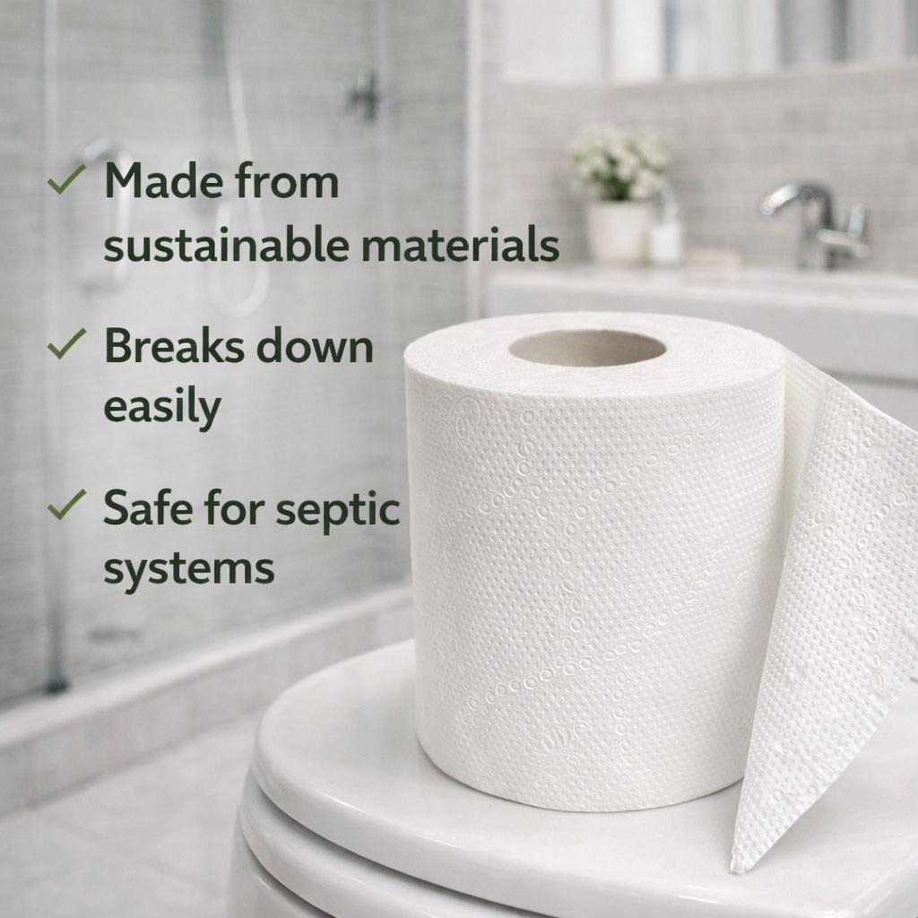FFinz Extra Soft Toilet Tissue Roll-2 Ply 100% Virgin Wood Pulp(48 Roll) 12000 Sheets